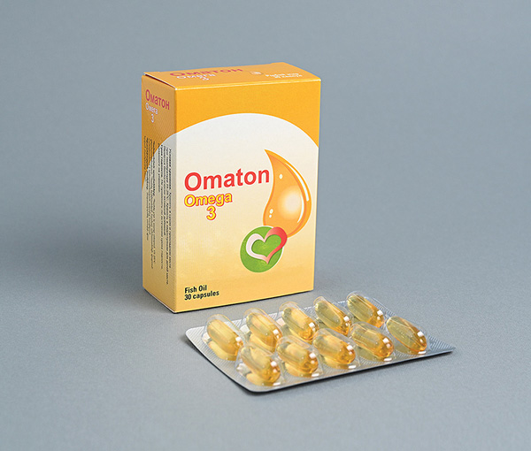 Omaton omega 3 fish oil 1000mg vit. E 1mg